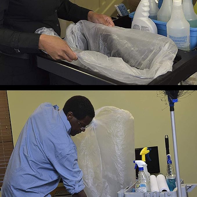 Aluf Plastics 45 Gallon Clear Trash Bags