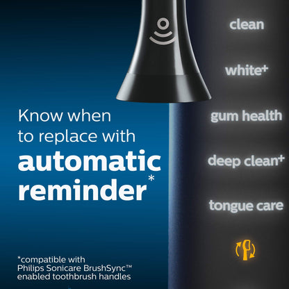 Philips Sonicare Genuine C3 Premium Plaque Control Toothbrush Heads, One Year Supply, 2 Brush Heads, Black, HX9044/95