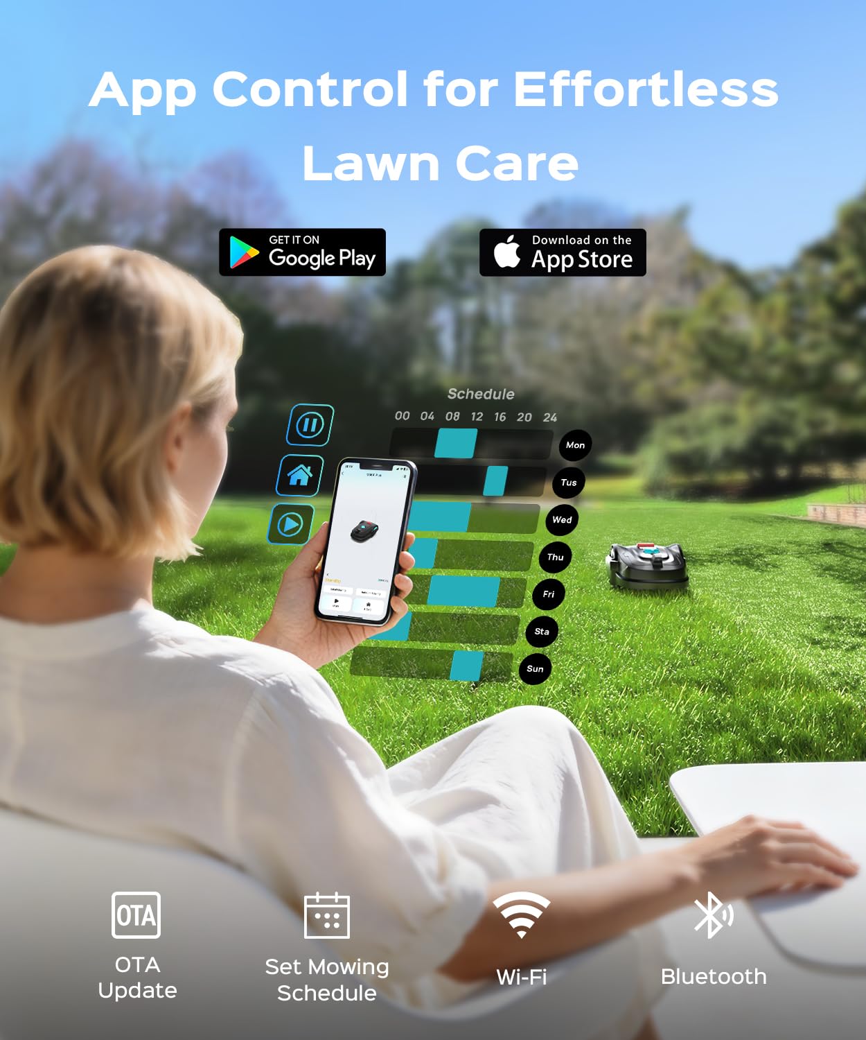 YARDCARE 2026 New M800Plus Robot Lawn Mower, GPS & 3D Vision, with 32.8 ft Magnetic Stripe, Obstacle Avoidance, Auto-Charging, APP Control, Bow-Shaped Mowing for Lawns up to 8611 sq.ft (Dark Black)