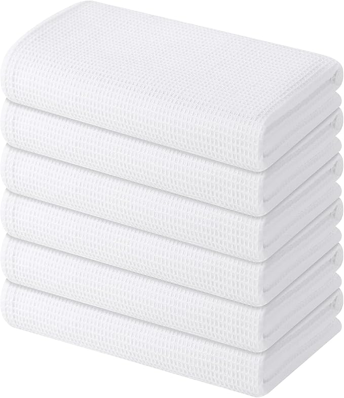 Homaxy 100% Cotton Waffle Weave Kitchen Towels