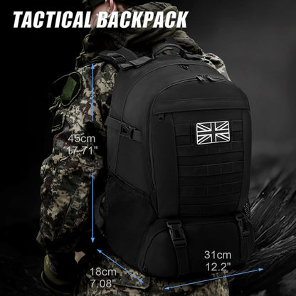 Jueachy Military Tactical Backpack 30L Army Assult Camouflage Hunting Rucksack Molle Waterproof 3 Day Large Rucking Backpack for Outdoor Sports Trekking Hiking Travel Camping