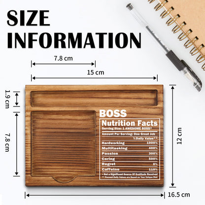 wainvniaw Boss Appreciation Gifts, Boss Sticky Note Holder, Boss Office Decor, Boss Desk Organization, Boss Desk Self-Stick Note Pad Holders WPP40