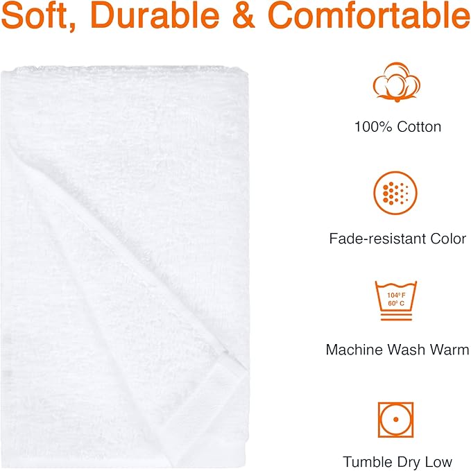 Amazon Basics Soft and Thick Cotton Hand Towels