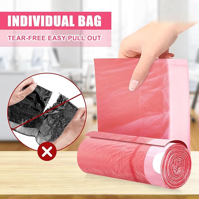 4 Gallon Trash Bags Drawstring 100 Count, JUKFITA Extra Strong Small Garbage