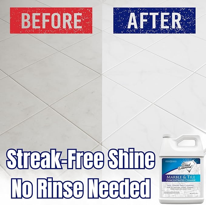 Black Diamond Stoneworks Marble & Tile Cleaner Gallon + Ultimate Grout Cleaner