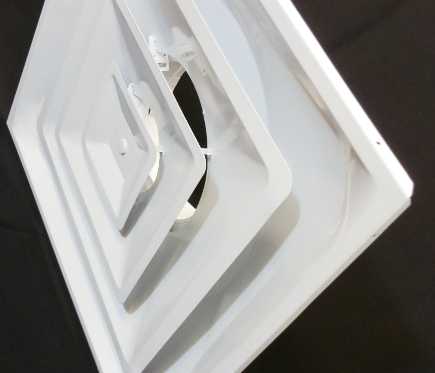 Drop Ceiling HVAC Supply Grille - for T-Bar Lay-in - 3 Coned - 24" x 24" - for 12" Vent Connection