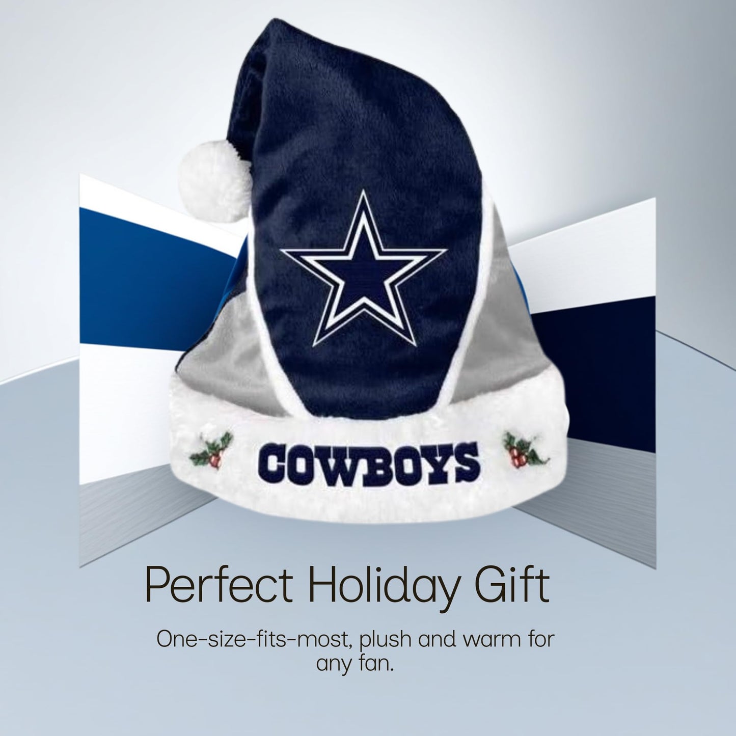 FOCO Colorblock Santa Hat – Limited Edition NFL-NFC East Dallas Cowboys Holiday Fan Gear – Officially Licensed to Show Your Team Spirit
