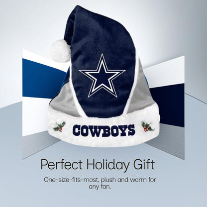 FOCO Colorblock Santa Hat – Limited Edition NFL-NFC East Dallas Cowboys Holiday Fan Gear – Officially Licensed to Show Your Team Spirit