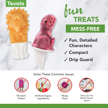 Tovolo Zombie Ice Pop Mold Set of 4 Silicone Halloween Popsicle Molds with Skeleton Sticks, Dishwasher Safe Spooky Zombie Popsicle Molds for Halloween Treats, BPA Free Food Safe Reusable Silicone Mold