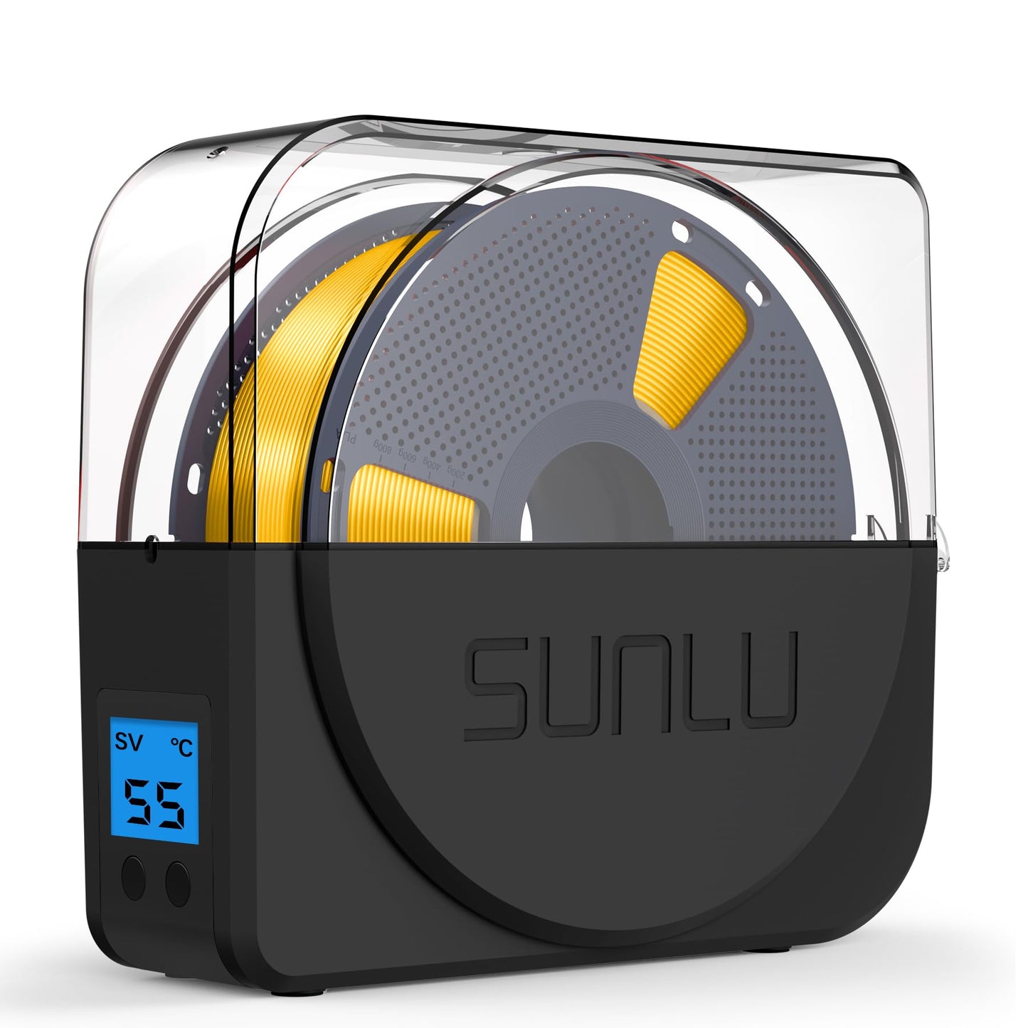 SUNLU Official Filament Dryer S1 PLUS with Fan, Moisture-Free Filament Dryer Box for 3D Printer Filament, Easy to Use and Portable FilaDryer, PLA PETG ABS Nylon TPU 3D Filament Dryer SUNLU S1, (Black)