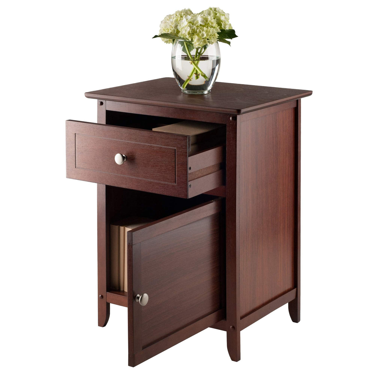 Winsome 25 x 18.9 x 14.96-Inch Wood Night Stand/Accent Table, Brown (94215)