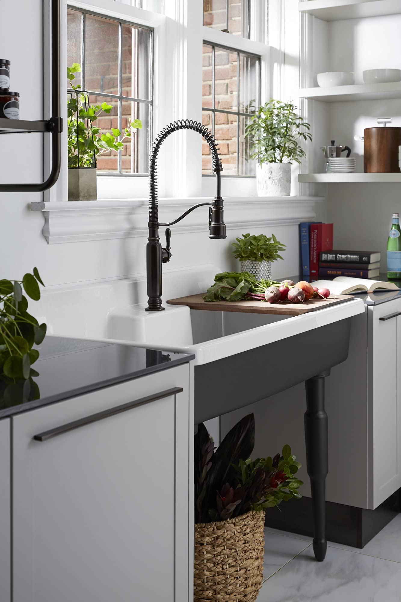 KOHLER Tournant Semi-Professional Pull-Down Kitchen Sink Faucet, Commercial Kitchen Faucet with Pull Down Sprayer, 77515-CP, Polished Chrome