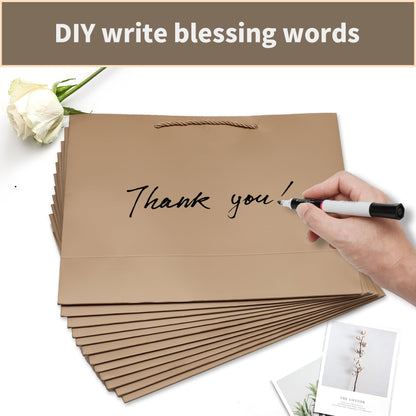 KeerxunBag The comes with 12 champagne-colored gift bags, including 24 jelly papers, 12 thank-you cards and 12 ribbons, making it the perfect choice for weddings, anniversaries and special events