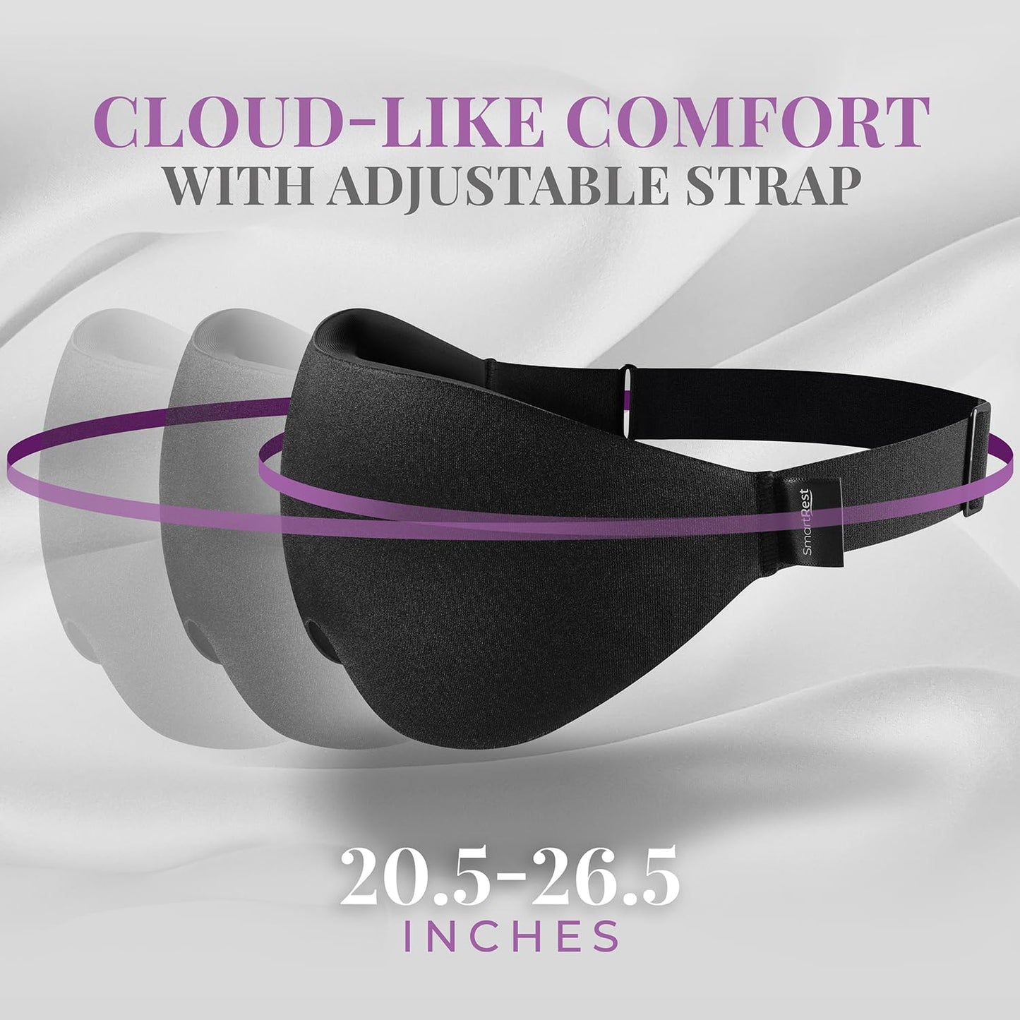Sleep Mask [2 Pack] - Eye Mask for Sleeping - Patented, Contoured, 100% Blackout, Zero Pressure Sleeping Masks for Women and Men, Blindfold and Eye Covers - S2 Black