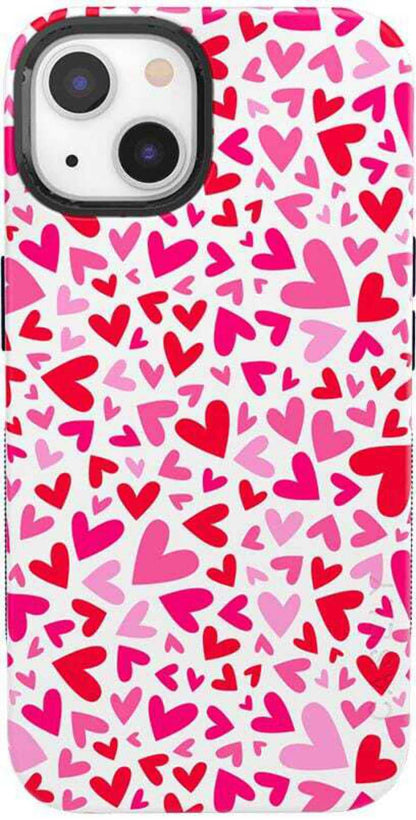 Casely iPhone 13 Case | Be Mine | Tiny Hearts | Compatible with MagSafe | Bold Protective Case Design