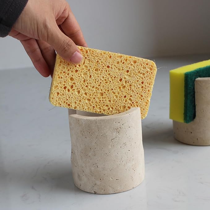 Natural Marble Travertine Sponge Holder