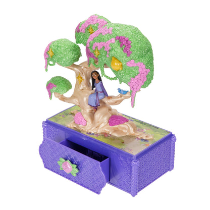Disney's Wish Jewelry Box Asha's Wishing Tree Keepsake Musical Box with Star Toy Ring