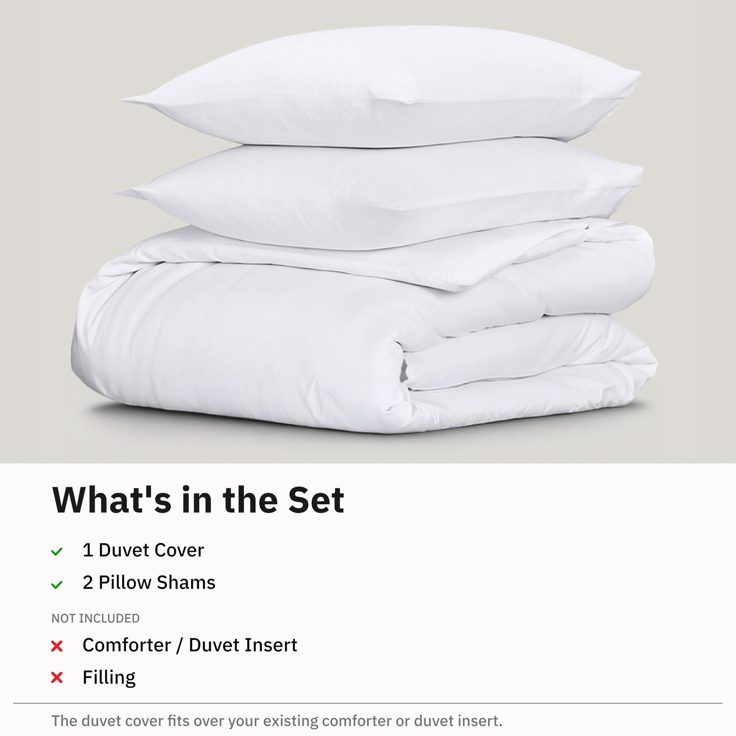 California Design Den 3 Pc White King Duvet Cover Set - Winner Good Housekeeping Best Bedding Awards 2025, 400 Thread Count Sateen, 100% Cotton Duvet Cover Set, Button Closure, Corner Ties - White