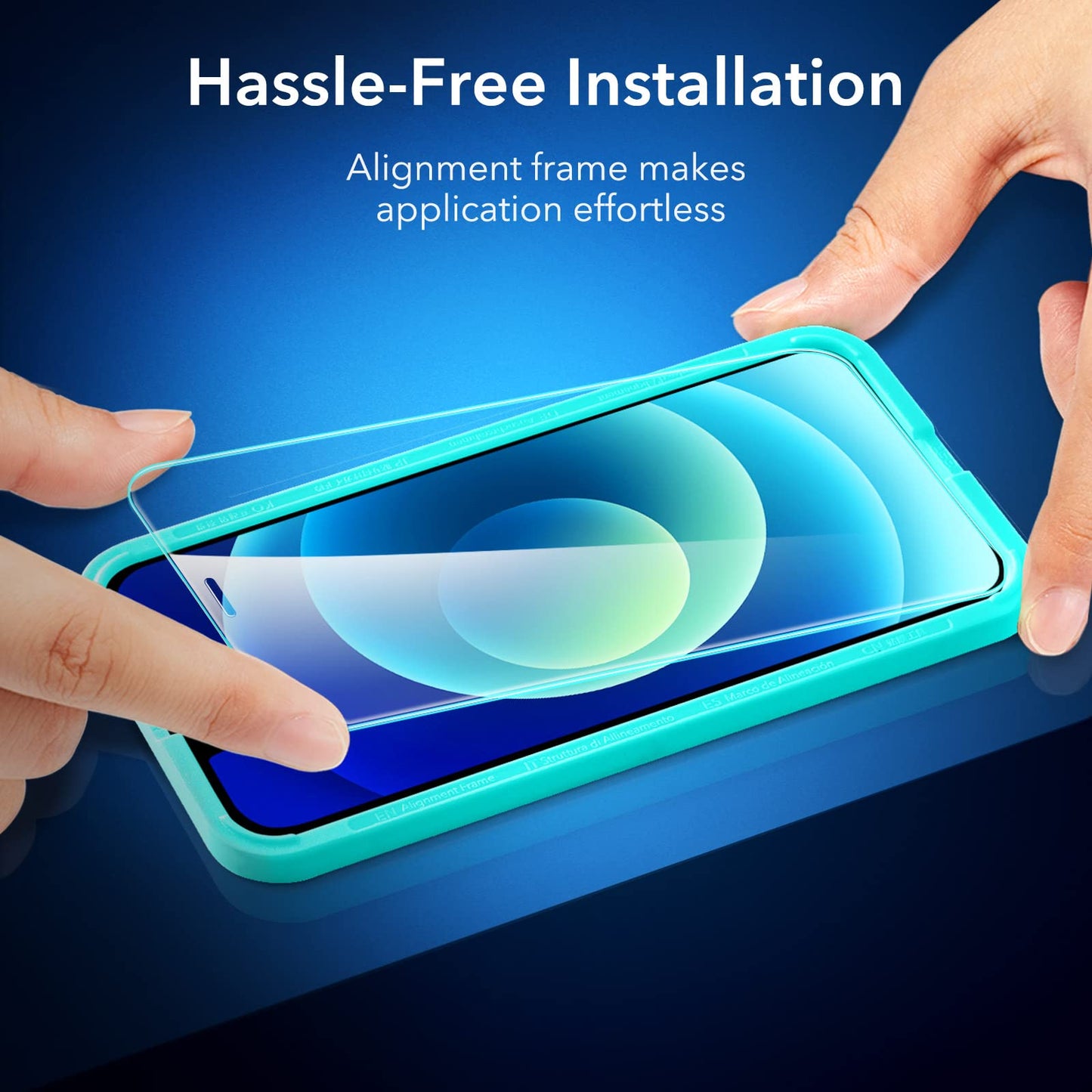 ESR 3 Pack for iPhone 15 Pro Max Screen Protector, [9H Hardness] [Military Grade Shatterproof] Full Coverage Tempered Glass Film with Easy Installation Tool, HD Clear, Scratch Resistant