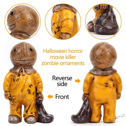 Horror Movie Garden Statue, 10pcs Horror Movie Garden Gnomes Killer Set, Nightmare on Elm Street Murderers Michael Myers Freddy Jason Halloween Zombie Gnome Resin Figurines for Halloween Decor