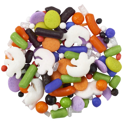 DecoPac Halloween Fusion Mix Sprinkles, 26oz, Shaped Candy Sprinkles in Handheld Container, Edible Decorations For Celebration Cakes, Cupcakes, Cookies and Donuts