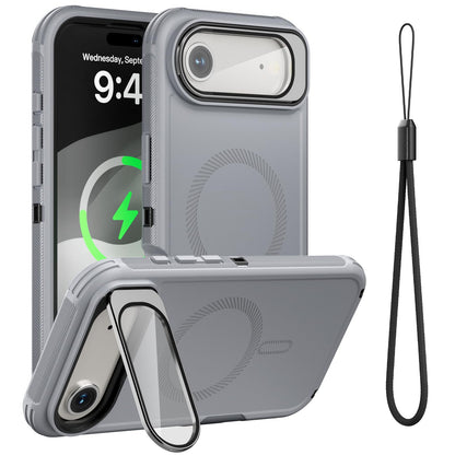 for iPhone 17 Air Case with Stand & Built-in Camera Cover Birthday Gifts for Women, MagSafe Compatible, Heavy-Duty Shockproof Protection, Magnetic & Rugged Phone Cover for iPhone 17 Air 6.5''