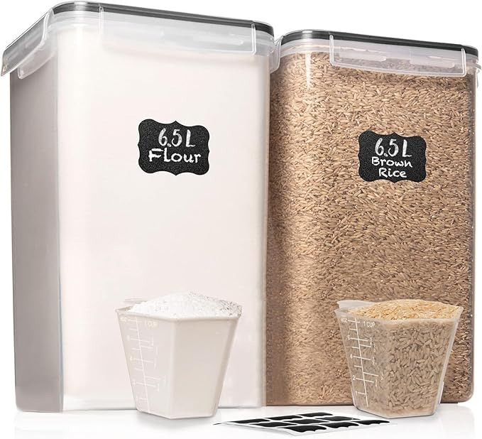 WHITE FEATHER SUPPLIES 2 PC Large Food Storage Containers