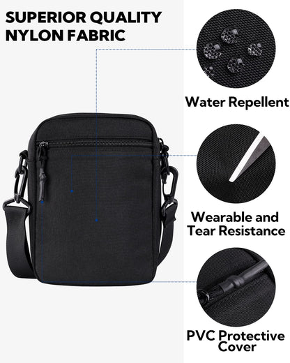 Waterfly Mens Cross Body Bag: Shoulder Bag Small Messenger Bag Casual Crossbody Chest Sling Bag for Working Travel Daily