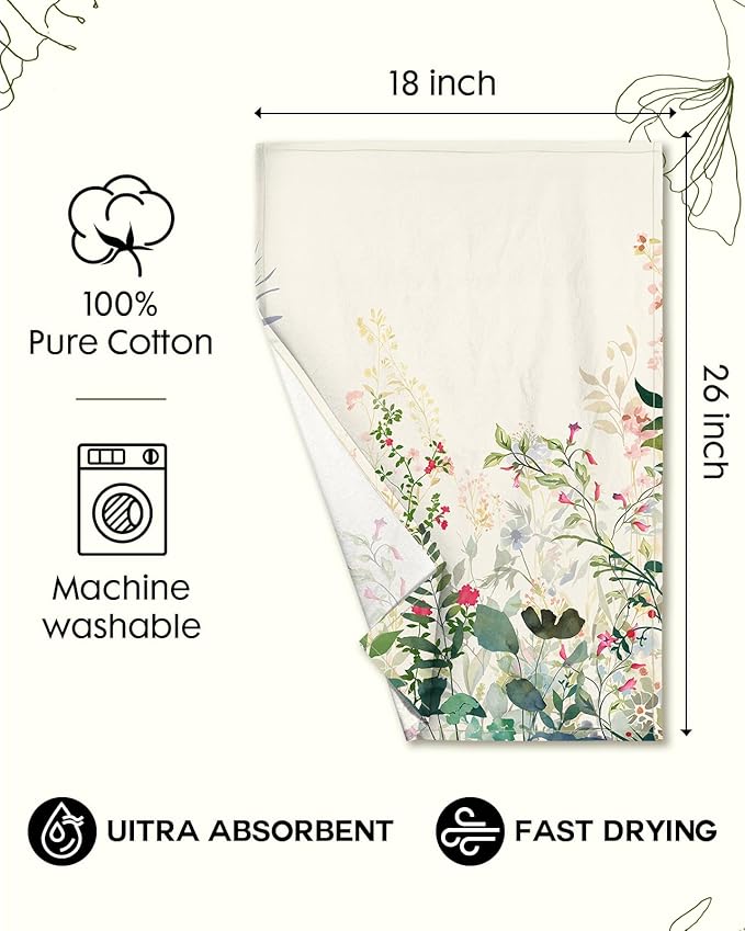 Flour Sack Kitchen Towels Set of 2-18x26 Cotton Dish Towels