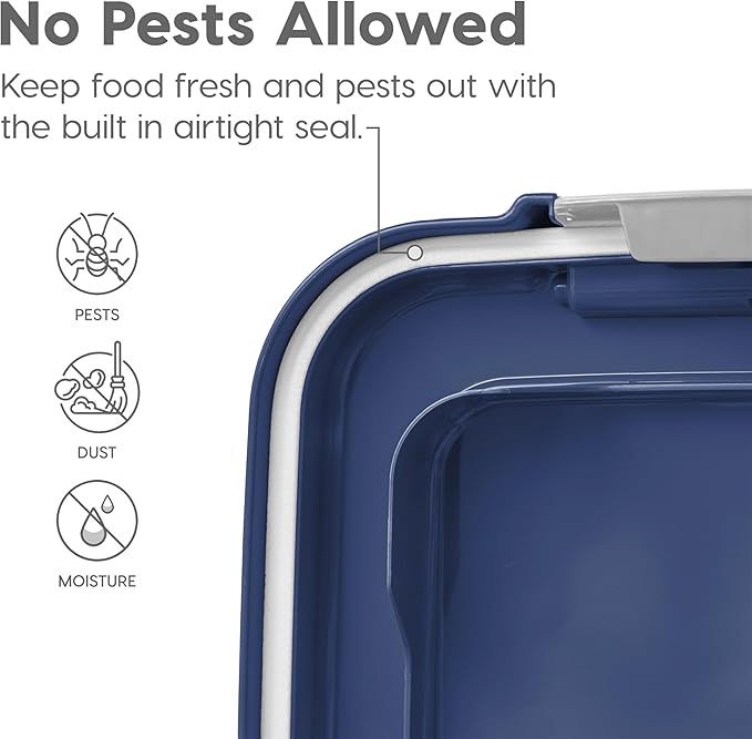 IRIS USA Dog Food Storage Container, 30 lbs & 11 lbs Combo, Cat Food Storage
