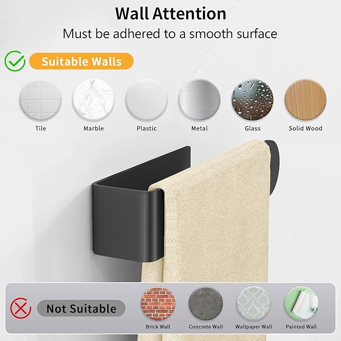 Adhesive Towel Holder, Self Adhesive Hand Towel Racks