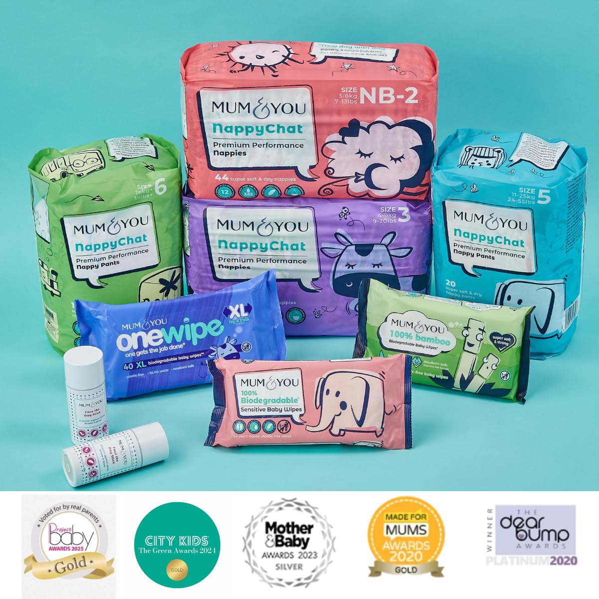 Mum & You Baby Wipes Multipack - 672 Biodegradable Wet Wipes (12 Packs) | 99.4% Water Wipes for Sensitive Newborn Skin | Baby Wipes Bulk, Bum Wipes, Wet Tissue, Eco-Friendly wet wipes baby