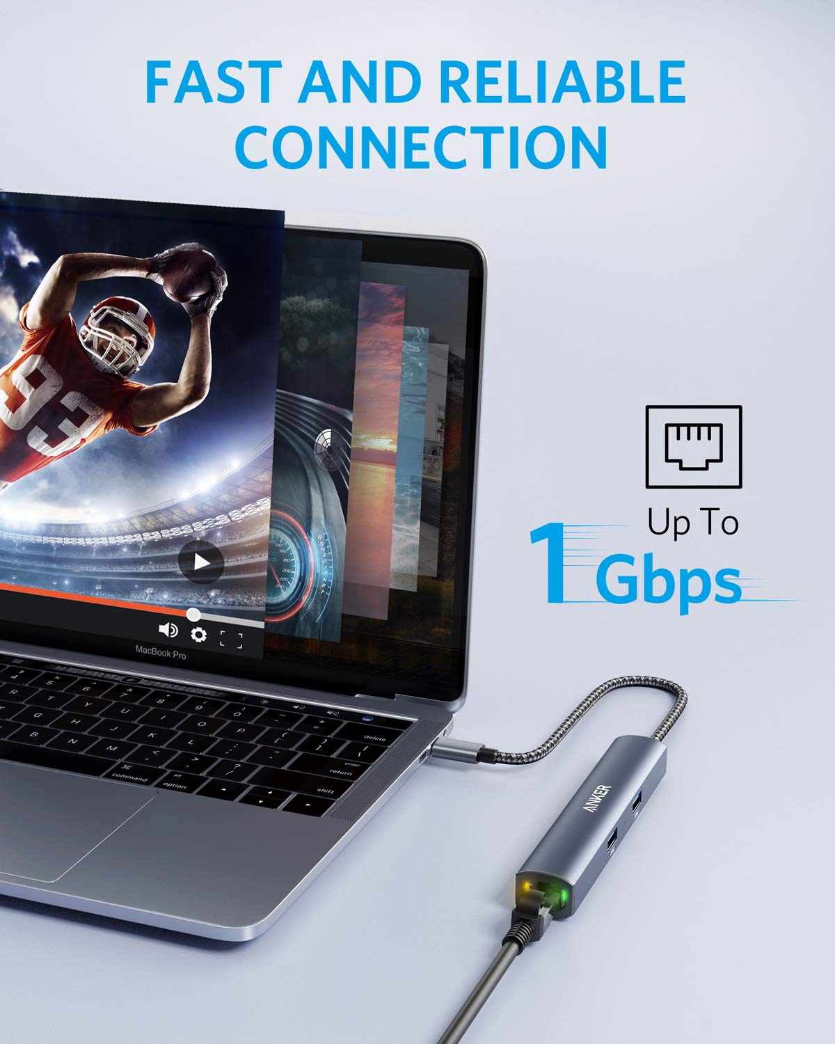 Anker USB C Hub, PowerExpand 6-in-1 PD Ethernet Hub with 65W Power Delivery, 4K HDMI, 1Gbps Ethernet, USB-C Data Port, 2 USB 3.0 Data Ports, for MacBook Pro, MacBook Air, iPad Pro, XPS, and More