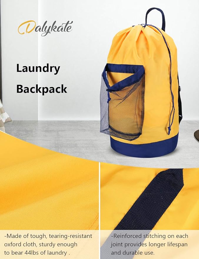 Dalykate Backpack Laundry Bag, Laundry Backpack