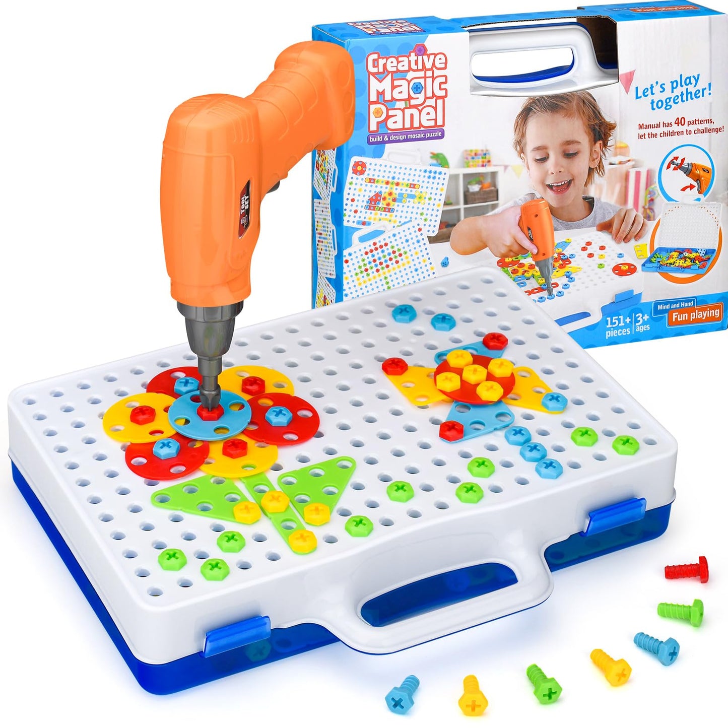 SHAWE 3D Take Apart Toy for 3 4 5 6 Years Old Boys Girls Gifts – Creative Construction Toys Kit – Puzzles Assembly DIY Play Set with Storage Box