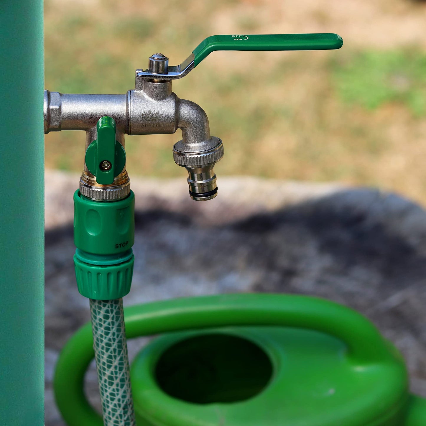 SHYNE Premium 3/4'' BSP (1.04 Inch) Brass Double Water Tap - Rust and Frost Resistant + 2X Hose Connectors + E-Book | for Garden, Washing Machine, Rain Barrel