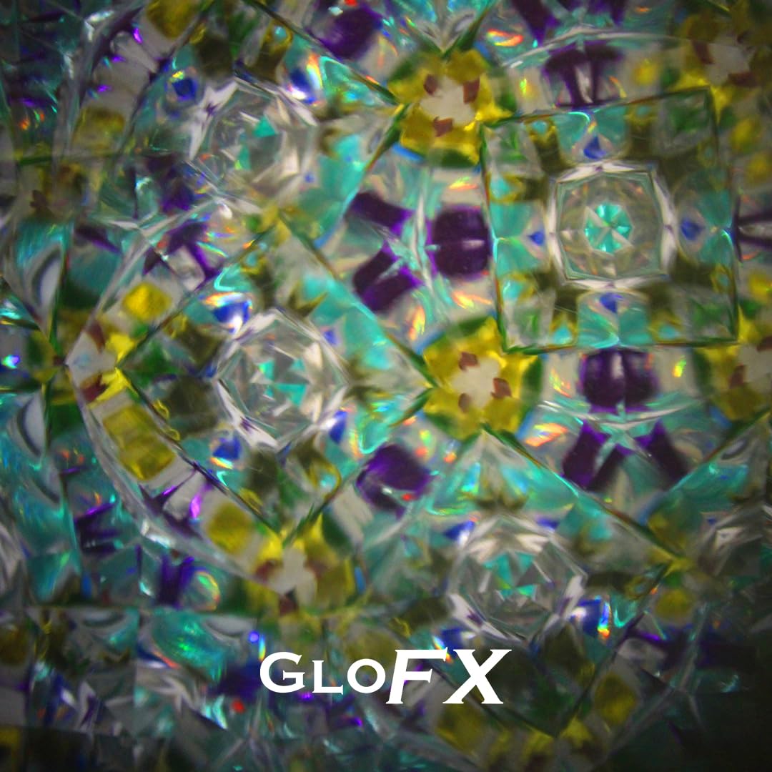 GloFX 7.5-inch Blue Liquid X Kaleidoscope Tube - Colorful Kaleidoscopes for Adults, Flow Toys Rave Glitter Wands - Sensory Glitter Wands and Rave Toys