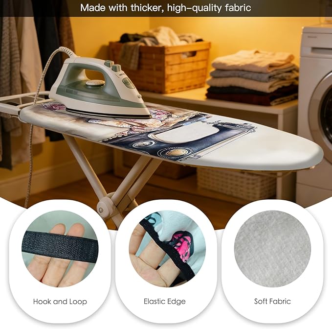 Nuxovilar Ironing Board Cover Needle Cotton 15x54 Inches | Ironing Board Cover
