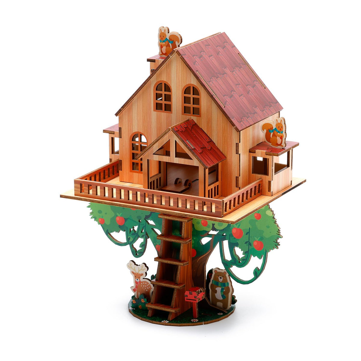 3D Wooden Puzzles for Adults Apple Treehouse – Fantasy Forest Building Kit, Fun Creative Craft & Room Decor Gift for Friends