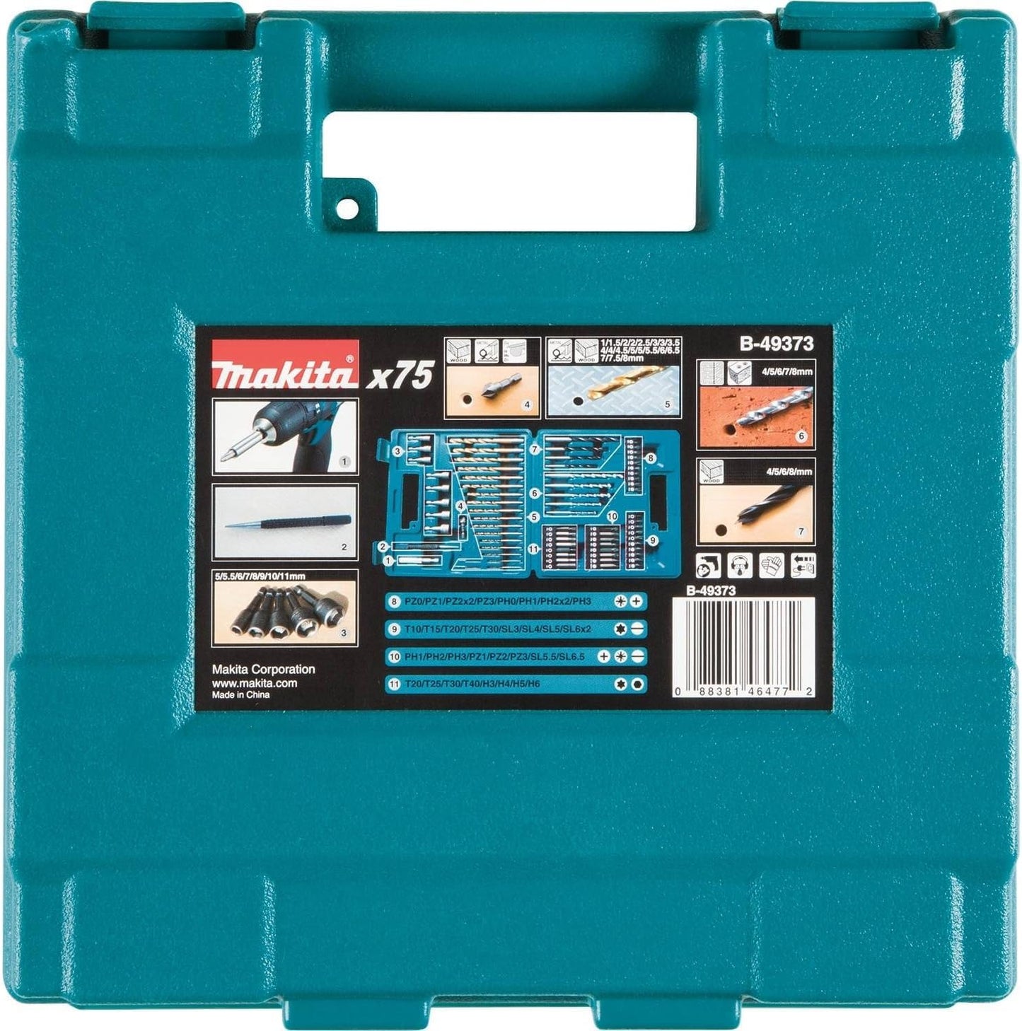 Makita B-49373 75 Piece Drill Bit and Screw Bit Set