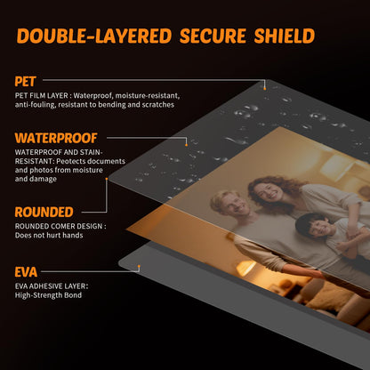 Lamtetur Thermal Laminating Pouches 9" x 11.5" Inches,Holds 8.5 x 11 Inch Sheets,3Mil 200Pack Laminate Films,Laminator Sheets,Letter Size Laminate Papers,Clear Lamination Sheets(75Mic-200sheets)