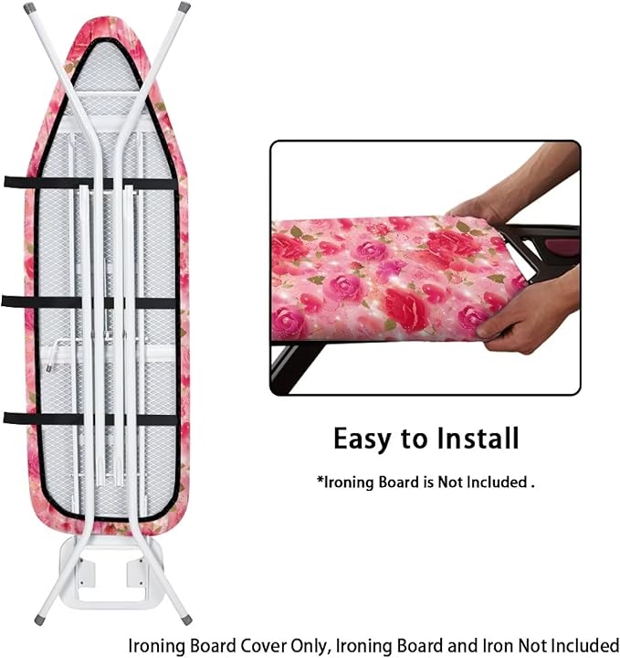 Rose Design Extra Thick Ironing Board Covers