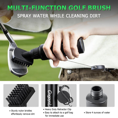 cogoyolo Pro Golf Club Care Kit with Golf Club Cleaner,Polish,Brush,Grip Cleaner,Golf Club Cleaning Kit Golf Accessories for Men, Golf Gifts for Golfers