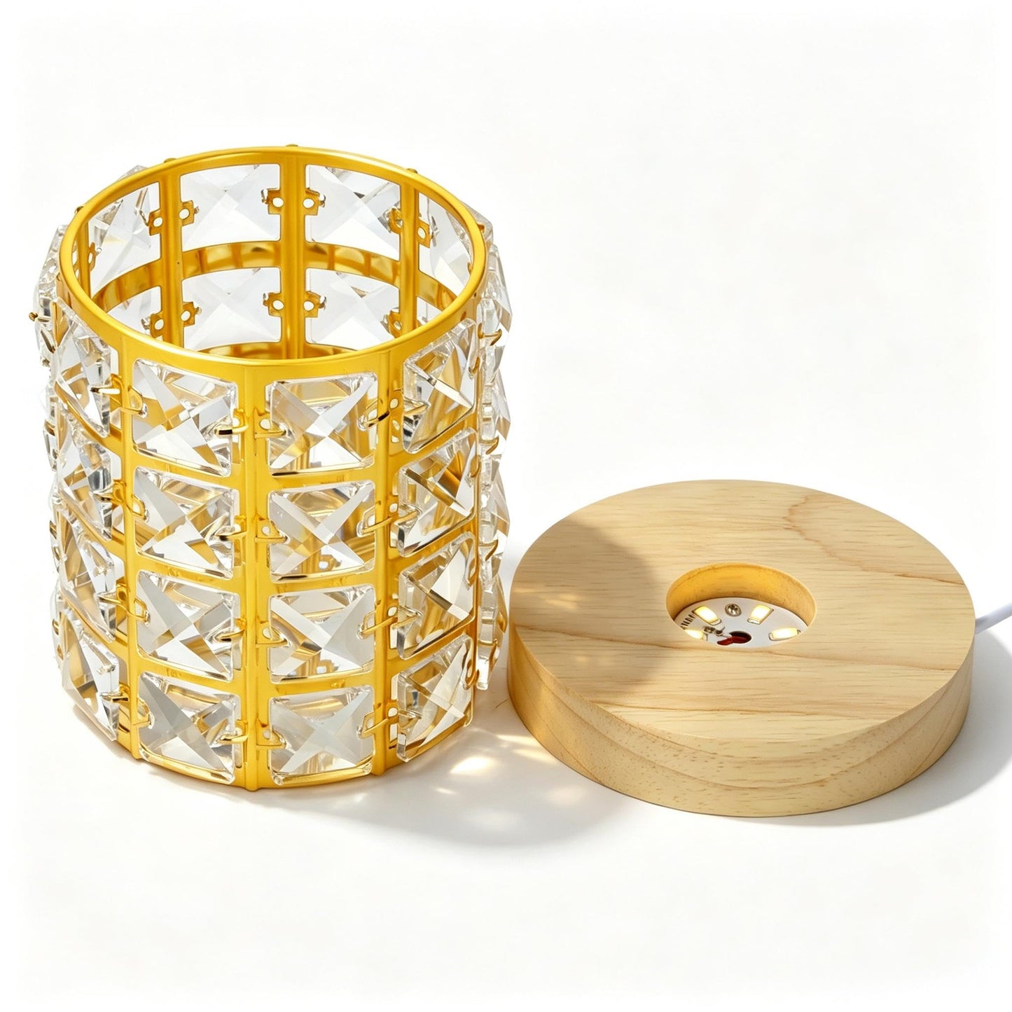 vskikris Night Light LED Crystal Lamp