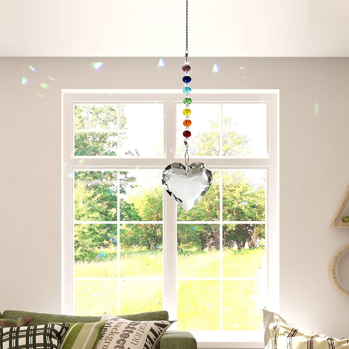 Hegelda 60th Birthday Decoration Gifts for Women, 60 & Sensational Gift for Mom Grandmother, Elegant Crystal Suncatcher Window Prism, Meaningful Diamond Milestone Keepsake with Card