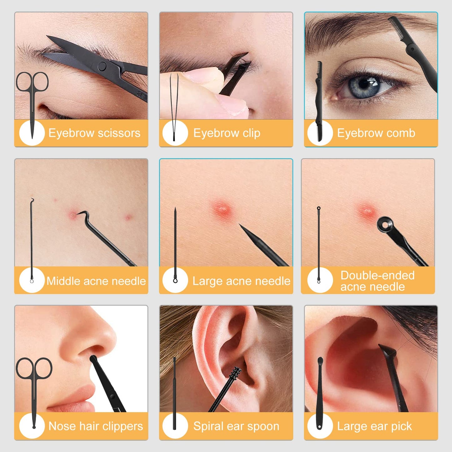 Manicure Set Pedicure Kit Womens Nail Clippers Set 32 in 1 Professional Grooming Care Tools Nail Kit Including Facial, Fingernails and Toenails Care with Travel Case Women (Rose Pink_32 in 1)