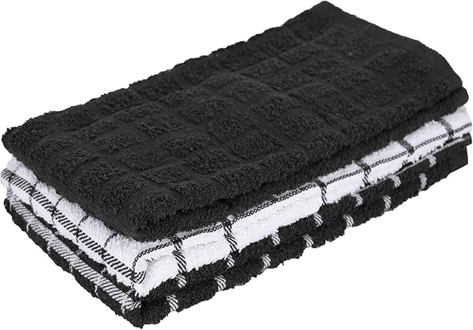Ritz Premium 100% Cotton Terry Check Kitchen Dish Towels