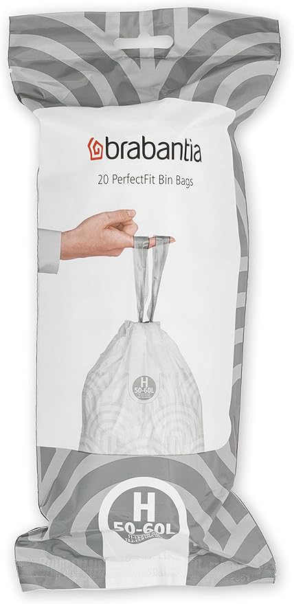 Brabantia PerfectFit Trash Bags Thick Plastic Trash Can Liners