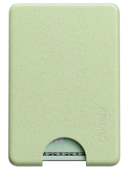 Casely MagWallet | Starfish Wishes | Coral Pink Shimmer | Slim Wallet Card Holder | Compatible with MagSafe | Soft-Touch Hard Silicone | Holds Up to 3 Cards