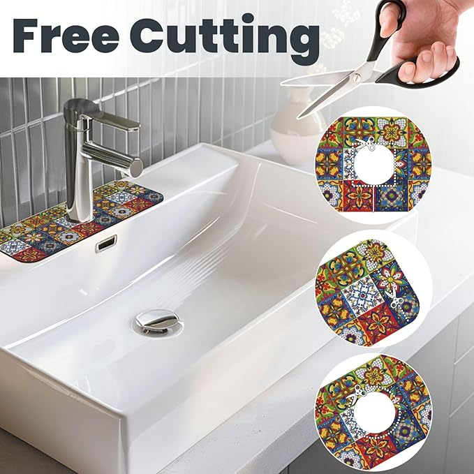 Talavera Mexican Tiles Mexico Kitchen Sink Splash Guard Faucet Mat Super
